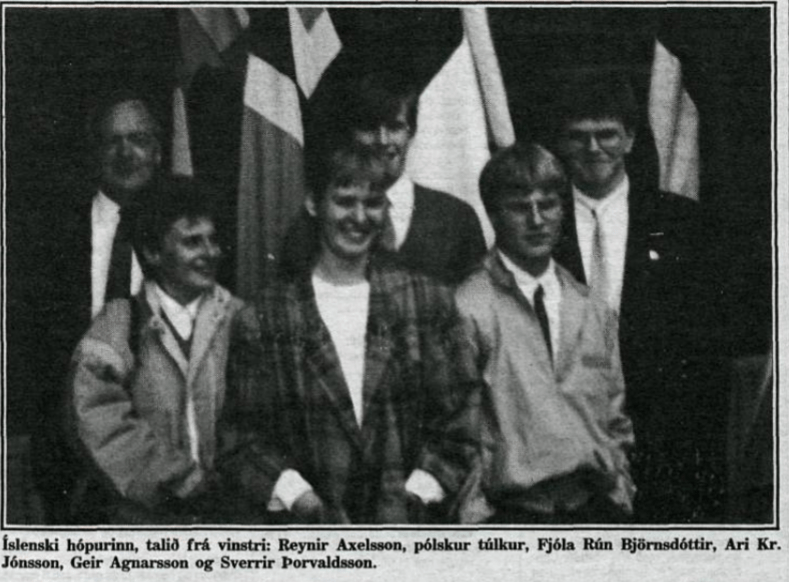 Íslenski hópurinn í Varsjá 1986