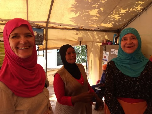 Vigga og Ingibjörg í slæðum