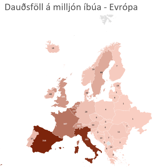 Dauðsföll á milljón íbúa 8.4